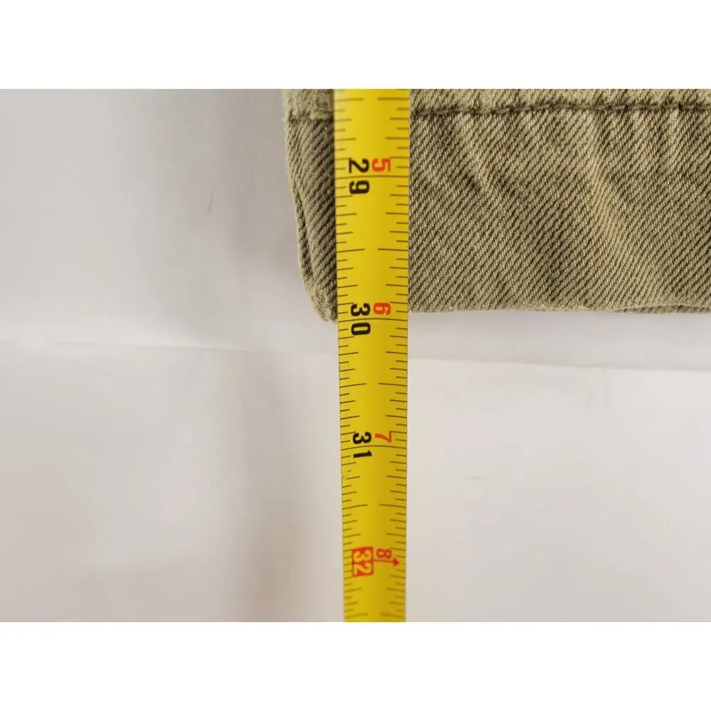 NWT Abercrombie & Fitch Men's Baggy Jeans Pants 30x32 Khaki Olive Green
